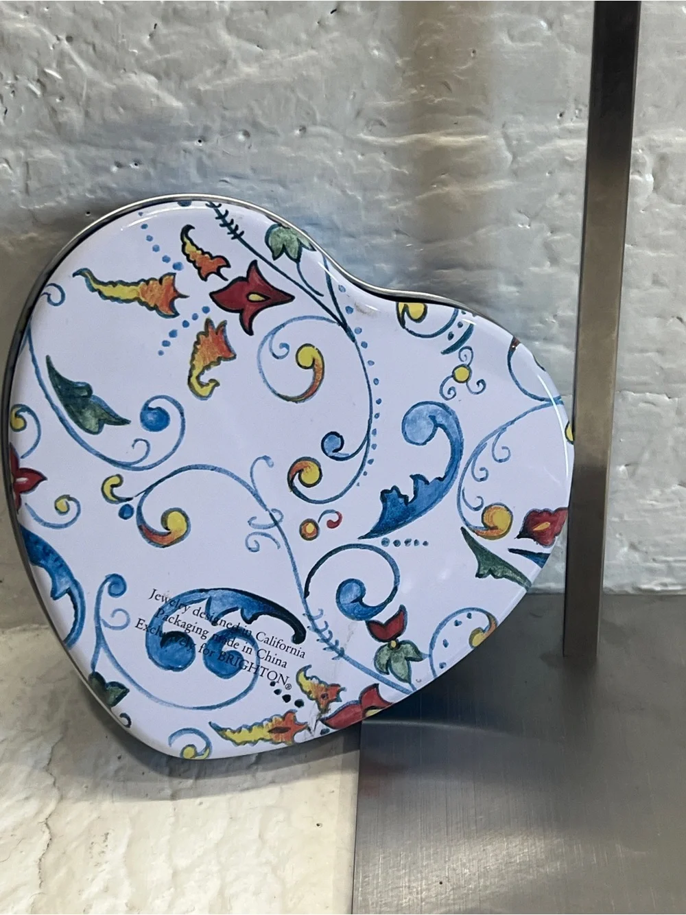 Brighton Collectibles heart-shaped metal tin
